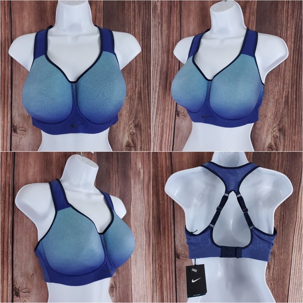 Nike Blue and Black Sports Bra